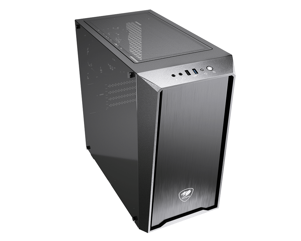 COUGAR MG130-G MINI TOWER CASE W/ TEMPERED GLASS SIDE WINDOW, 1FAN