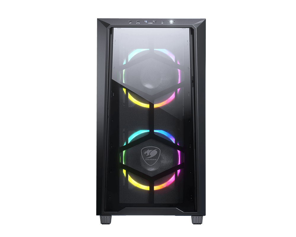 COUGAR MG120-G RGB MINI TOWER CASE W/ TEMPERED GLASS SIDE WINDOW, 3 ARGB FANS
