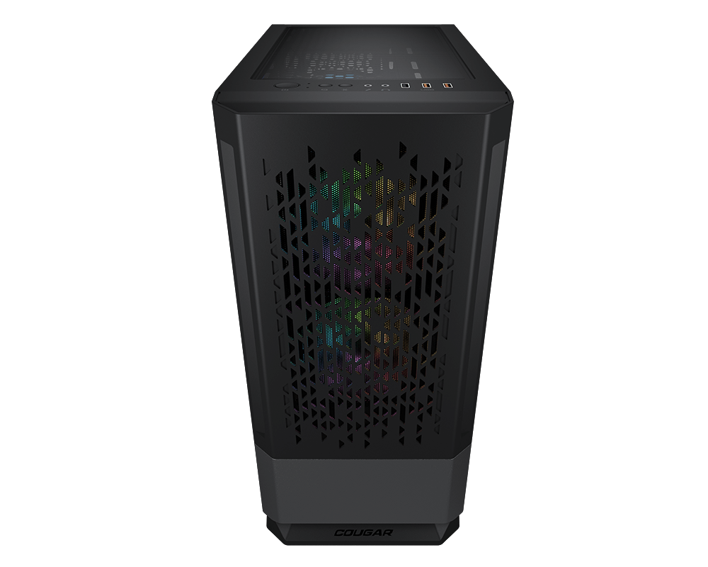 COUGAR MX430 AIR RGB MID TOWER CASE W/ TEMPERED GLASS SIDE WINDOW, DUAL ARGB STRIPS, 3 ARGB FANS