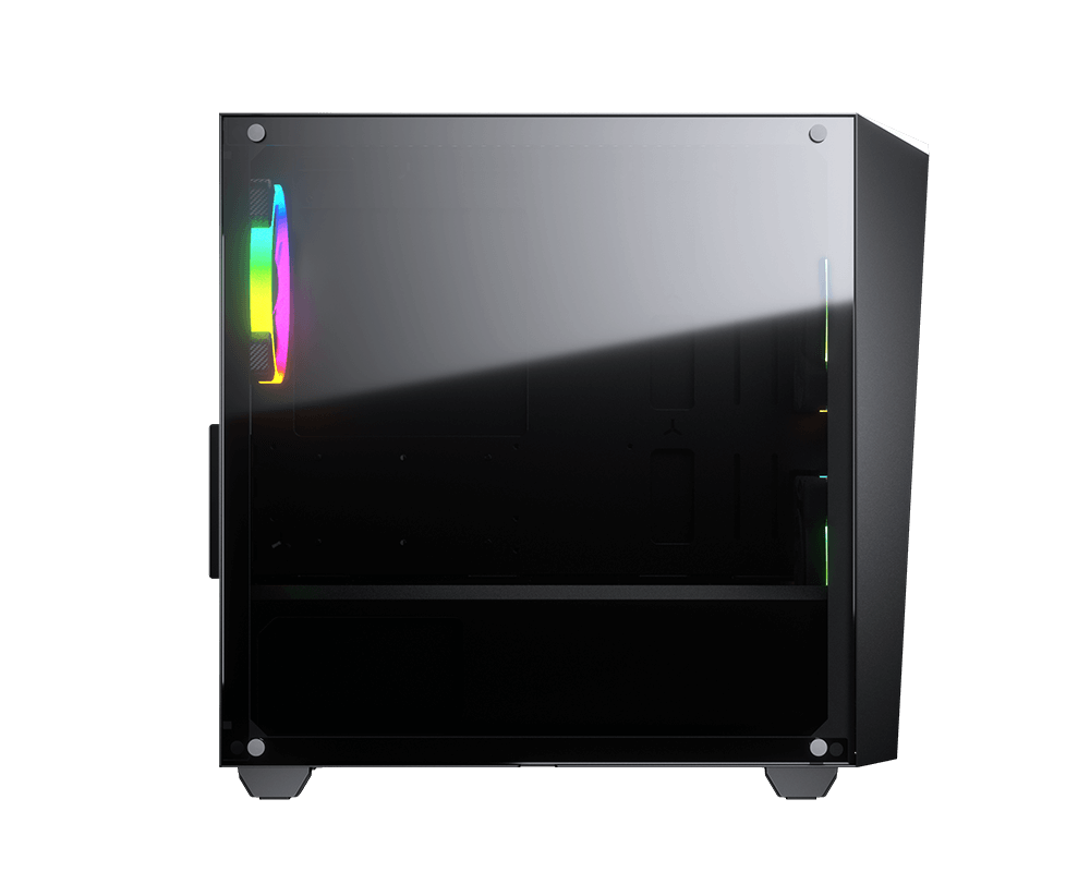 COUGAR MG120-G RGB MINI TOWER CASE W/ TEMPERED GLASS SIDE WINDOW, 3 ARGB FANS