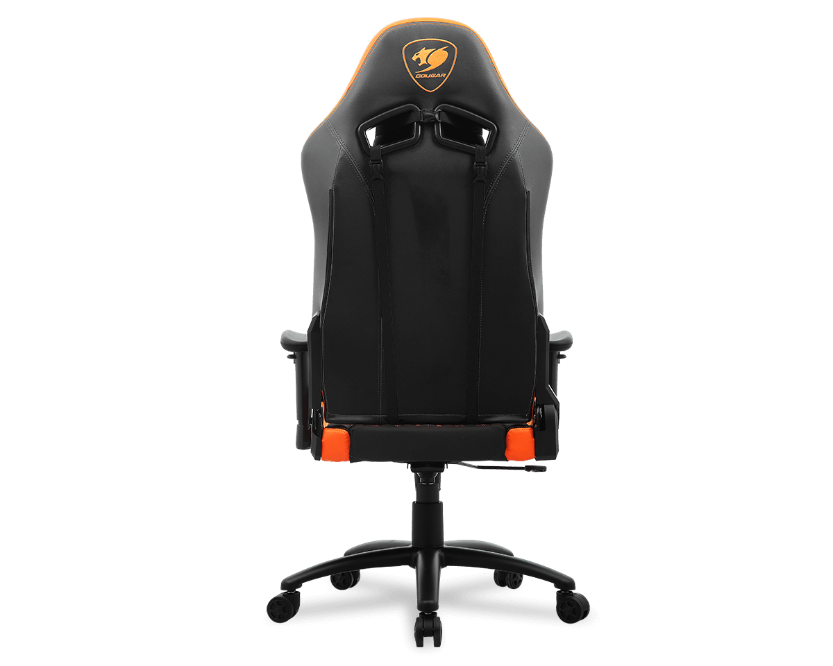 COUGAR EXPLORE RACING GAMING CHAIR W/ HEADREST & LUMBAR CUSHION (BLACK/ORANGE)