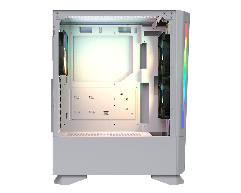 COUGAR MX430 AIR RGB MID TOWER CASE W/ TEMPERED GLASS SIDE WINDOW, DUAL ARGB STRIPS, 3 ARGB FANS