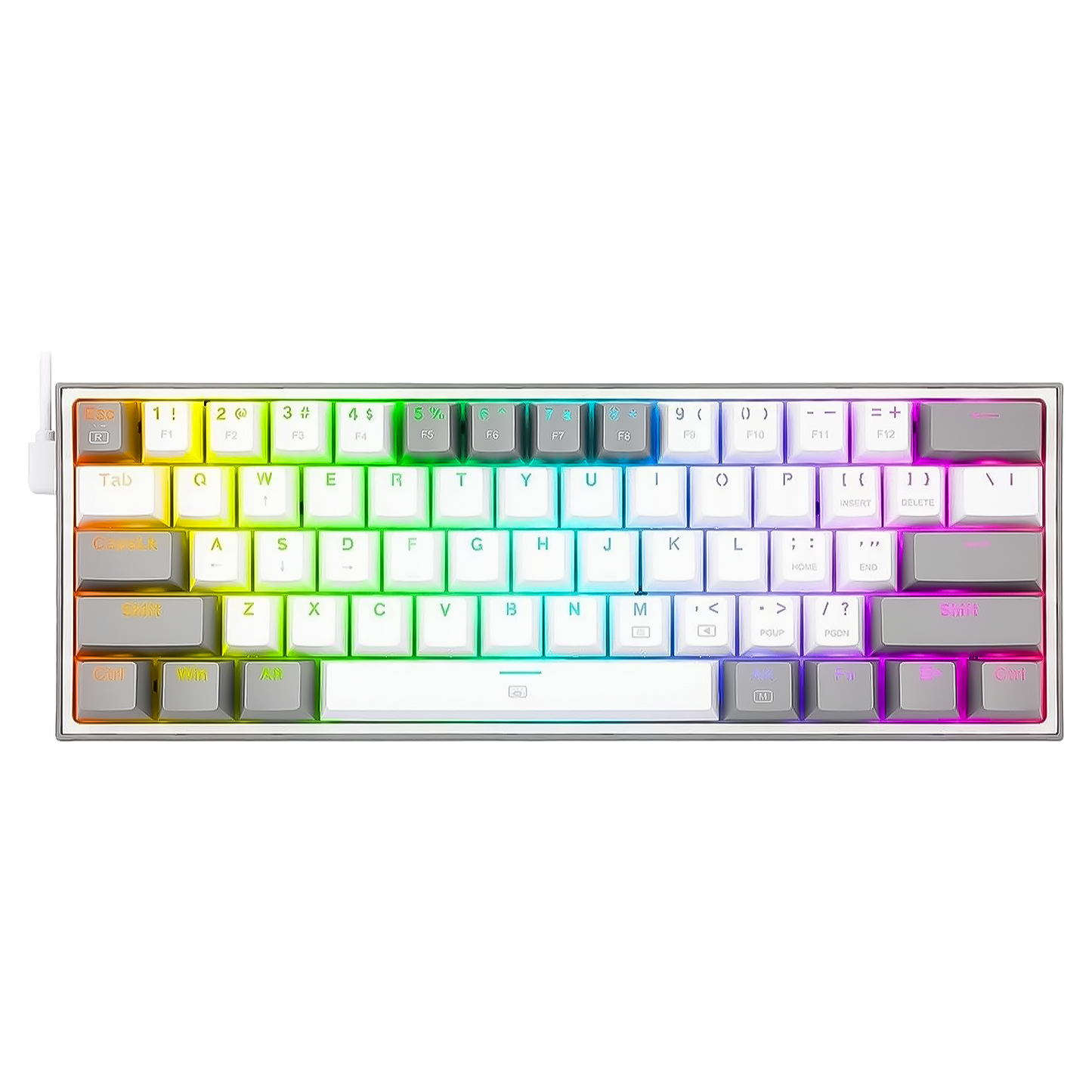 REDRAGON FIZZ RGB WIRED 60% MECHANICAL GAMING KEYBOARD (RED SWITCH/SWAPPBL)