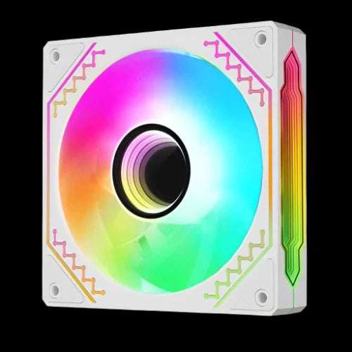 COOLMAN CM-03 INFINITY MIRROR LED ARGB COOLING FAN 1PACK (WHITE)
