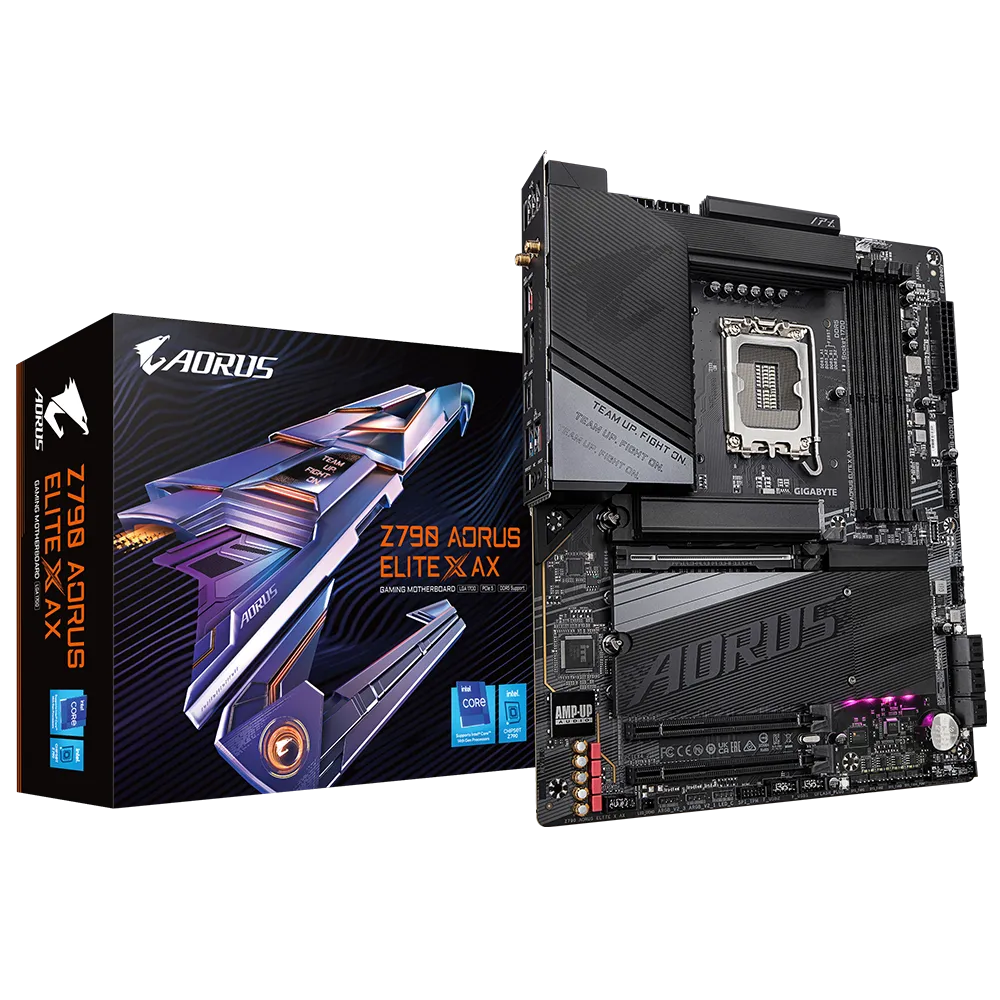 GIGABYTE Z790 AORUS ELITE X AX 4DDR5 4XM.2 MOTHERBOARD (HDMI, DP) WIFI+BT