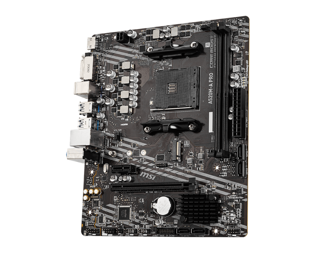 MSI A520M-A PRO 2DDR4 M.2 MOTHERBOARD (DVI, HDMI)
