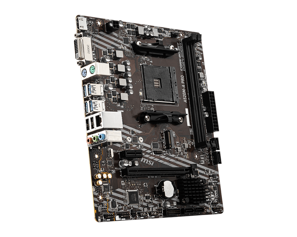 MSI A520M-A PRO 2DDR4 M.2 MOTHERBOARD (DVI, HDMI)