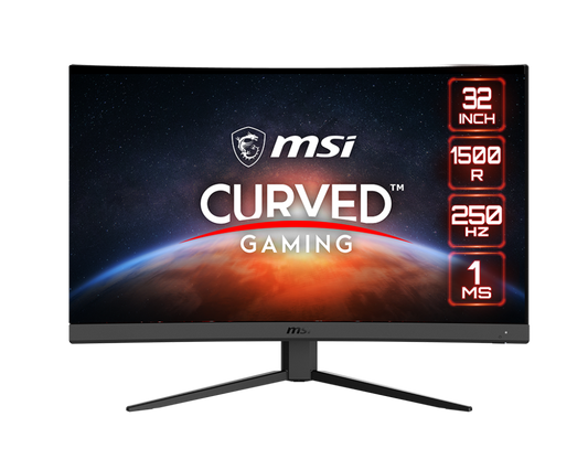 MSI G32C4X 31.5" FHD LED CURVED GAMING MONITOR 250HZ WLMNT(DP, 2XHDMI)