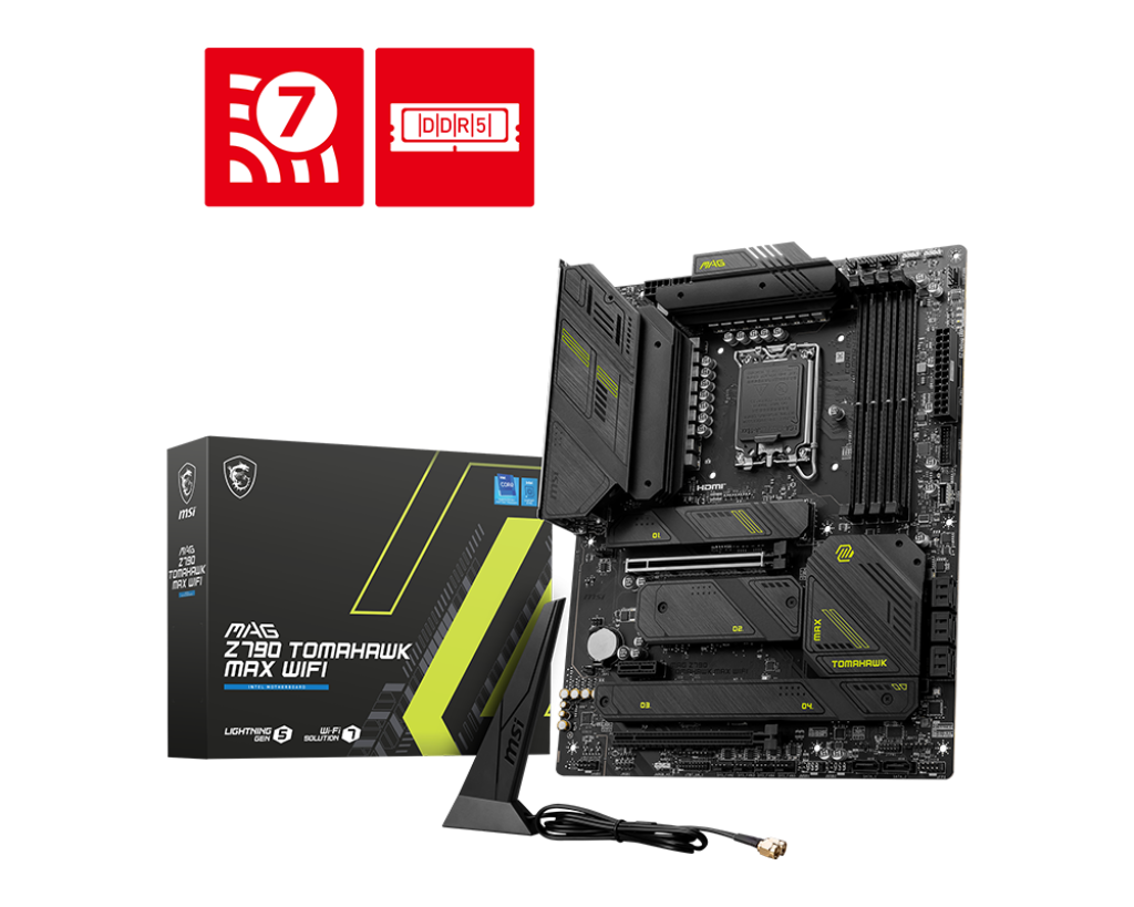 MSI MAG Z790 TOMAHAWK MAX WIFI 4DDR5 4XM.2 MOTHERBOARD (HDMI, DP) WIFI+BT