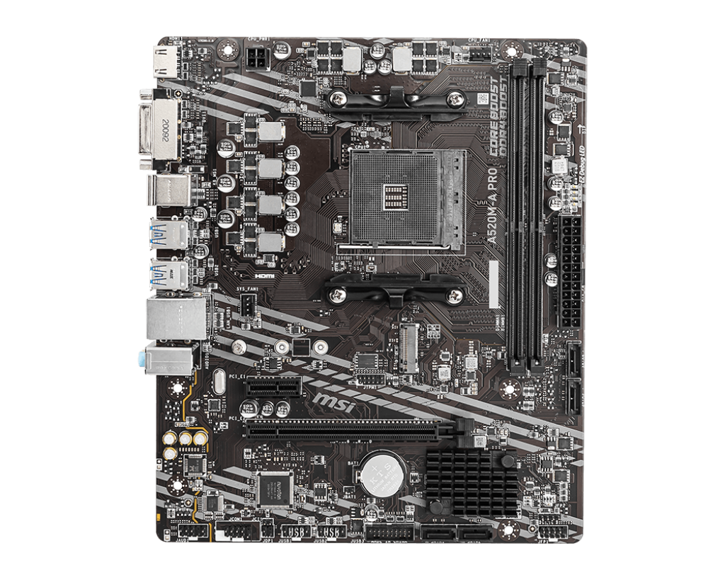MSI A520M-A PRO 2DDR4 M.2 MOTHERBOARD (DVI, HDMI)