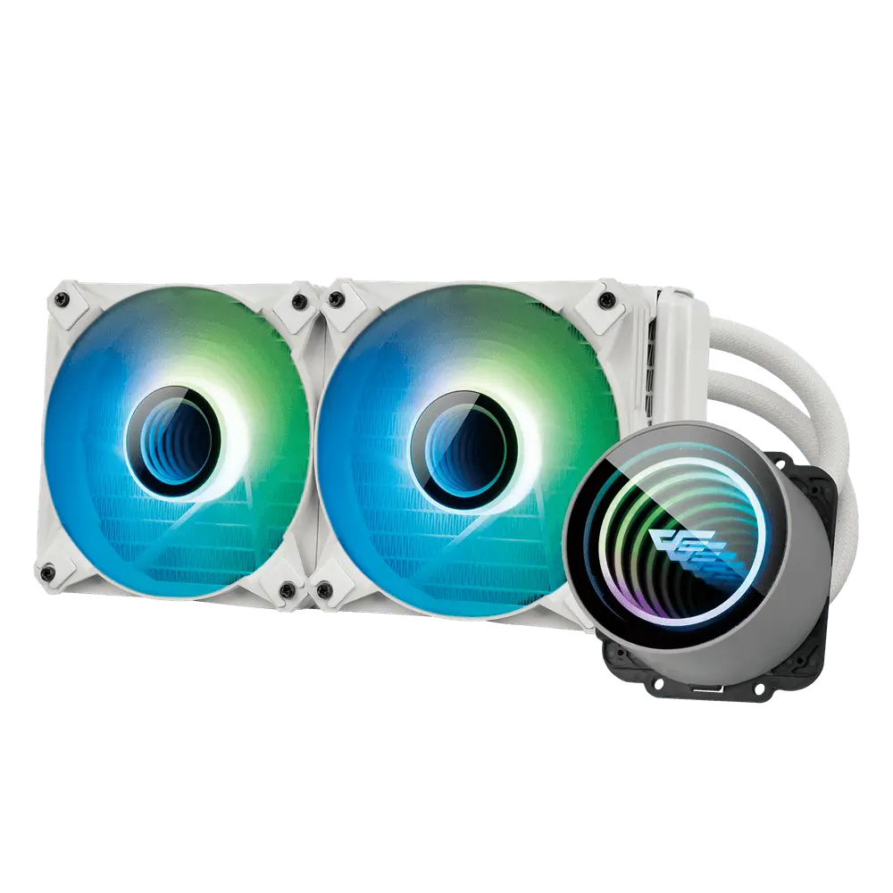 DARKFLASH TWISTER DX240 V2 ARGB AIO 240MM LIQUID CPU COOLER (LGA1700 READY) (WHITE)