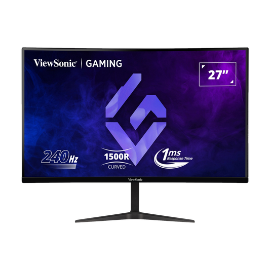 VIEWSONIC VX2719-PC-MHD 27" LED FHD CURVED GAMING MONITOR 240HZ W/ SPKR WLMNT (2XHDMI, DP)