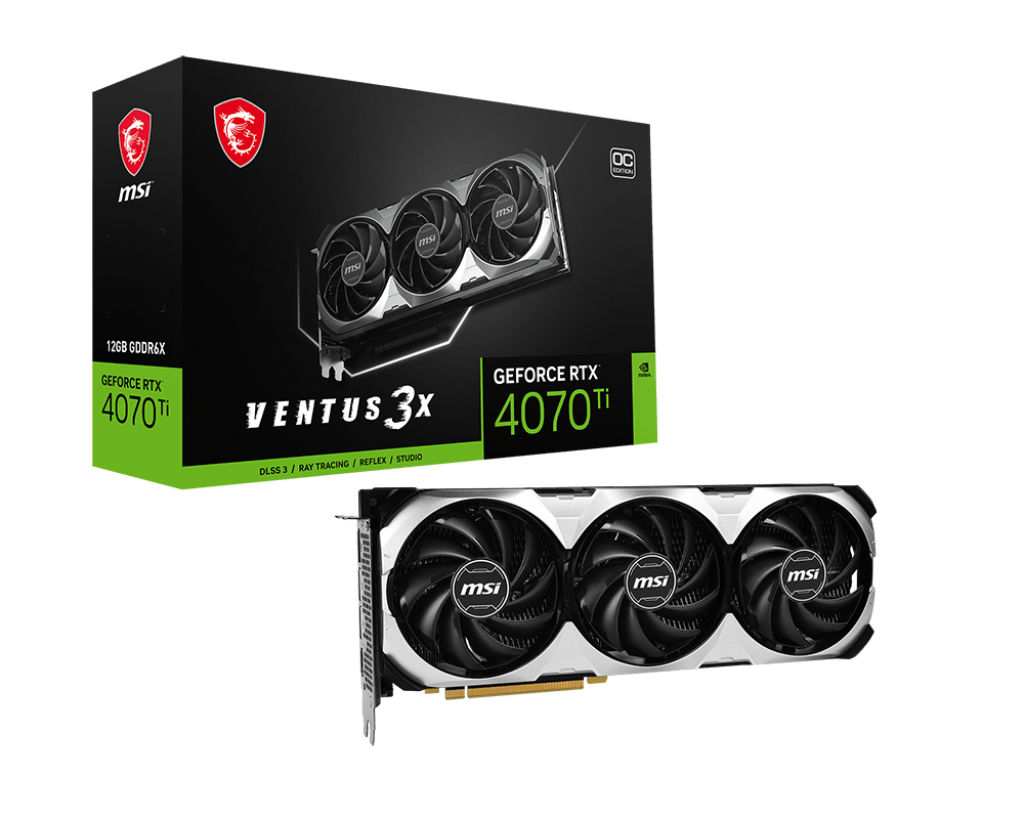 MSI RTX 4070TI 12G 192BIT GDDR6X VENTUS 3X OCV1 (HDMI, 3XDP)