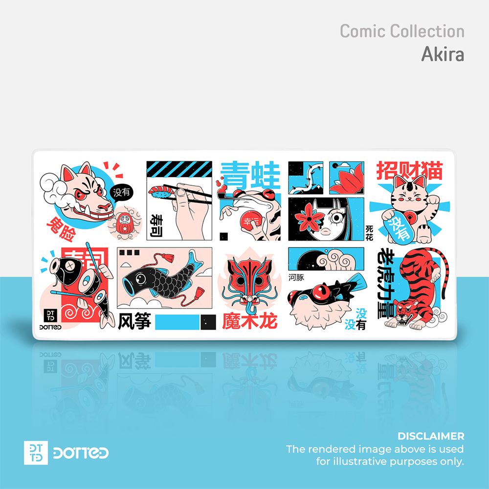 DOTTED AKIRA 900X400MM DESK MAT (4MM)