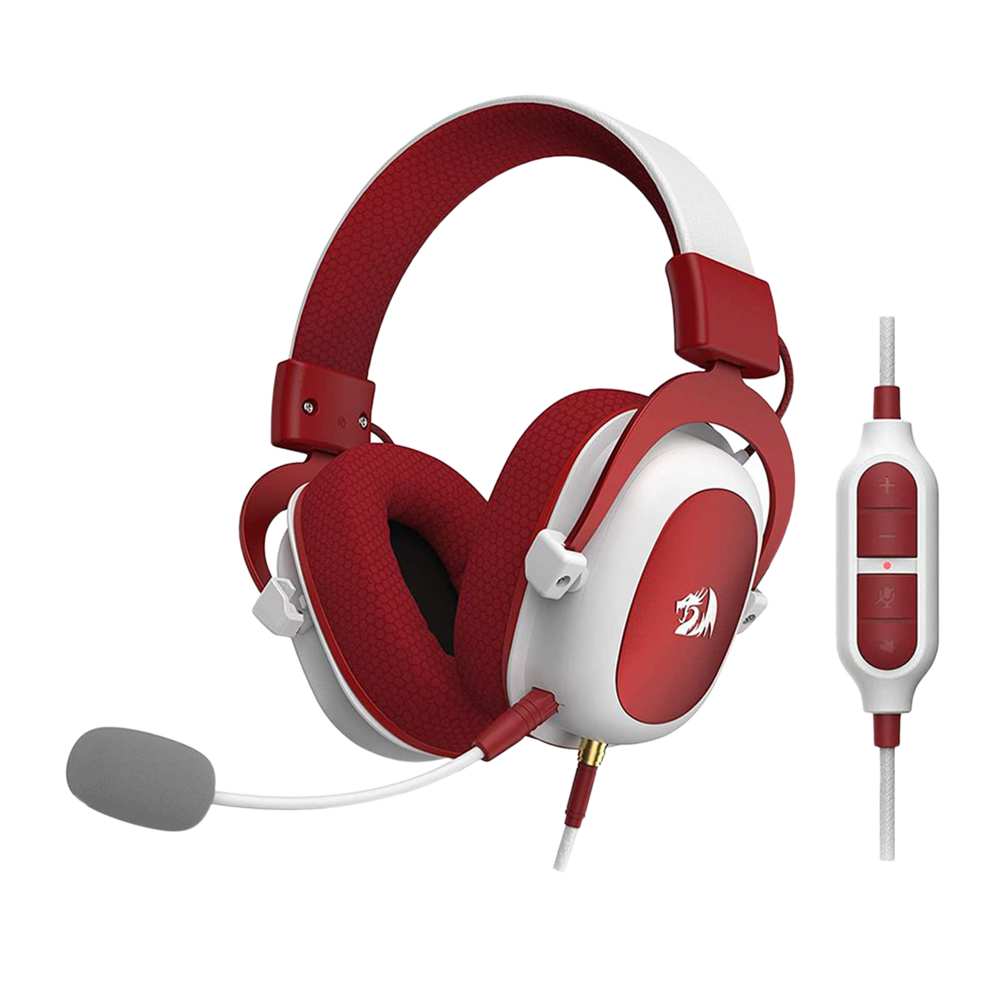 REDRAGON ZEUS2 7.1 VRTUAL SURROUND GMG HDST (PC, PS4, XBX ONE, NINTENDO SWTCH, MOBL) (WHITE/RED)
