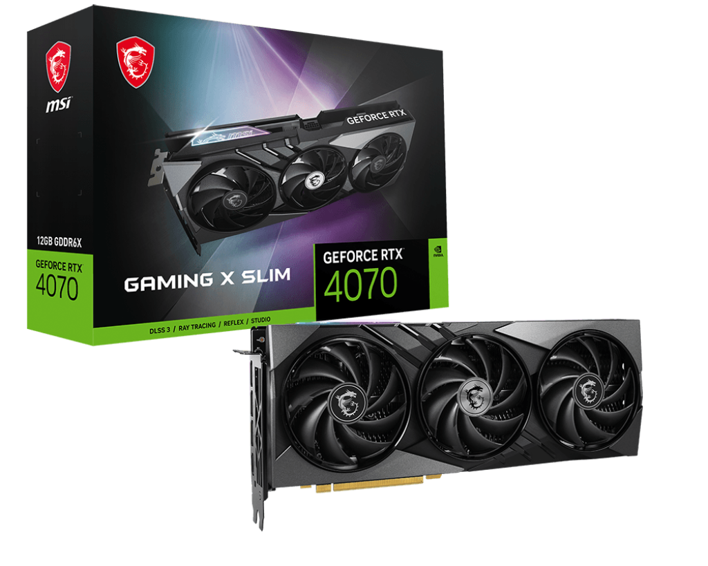 MSI RTX 4070 12G 192BIT GDDR6X GAMING X SLIM (HDMI, 3XDP)
