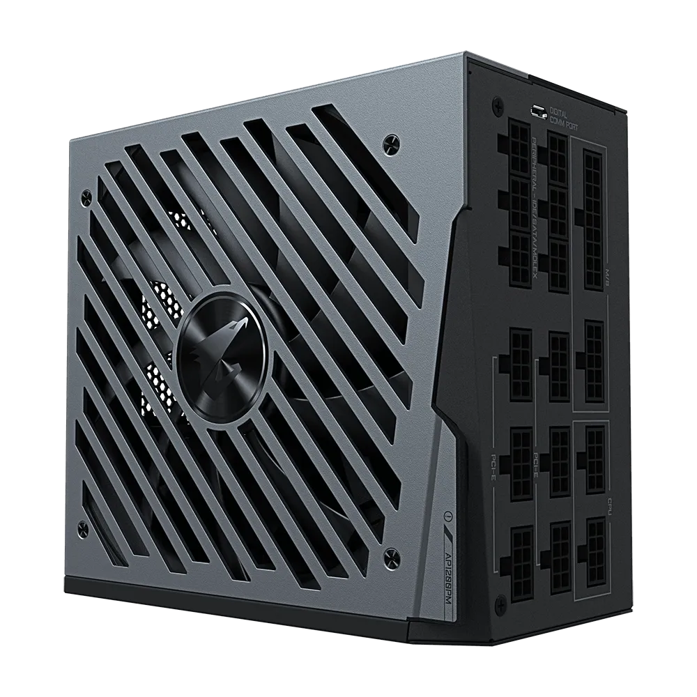 GIGABYTE AORUS P1200W 1X140MM FAN, 16SATA, 10PCIE, ACTIVE PFC, MODULAR, 80PLUS-PLATINUM