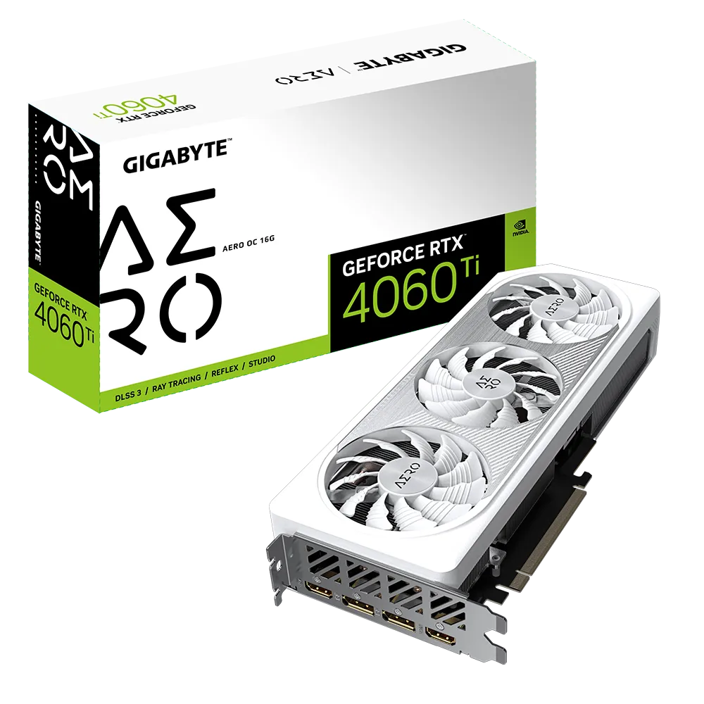 GIGABYTE RTX 4060TI 16GB 128BIT GDDR6 AERO OC (2XHDMI, 2XDP)