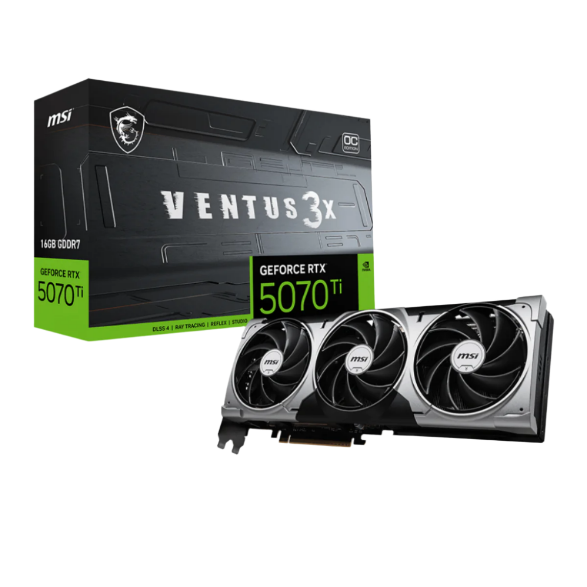 MSI RTX 5070TI 16GB 256BIT GDDR7 VENTUS 3X OC (HDMI, 3XDP)
