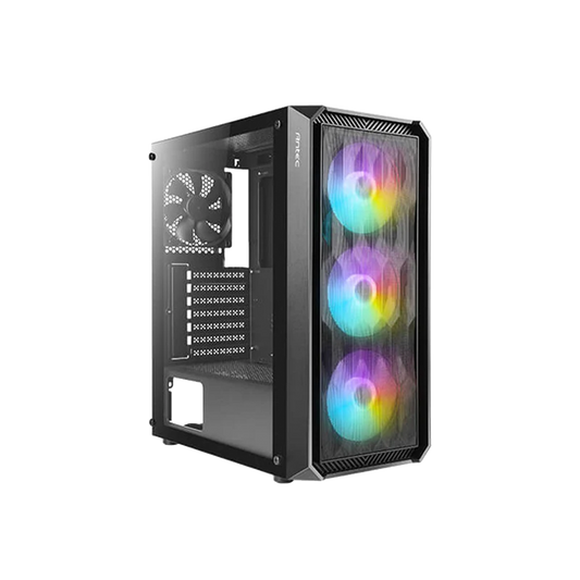 ANTEC NX292 MID TOWER CASE W/ TEMPERED GLASS SIDE PANEL, 4 RGB FANS (BLACK)