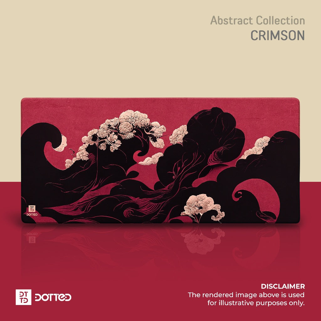 DOTTED CRIMSON 900X400MM DESK MAT (4MM)