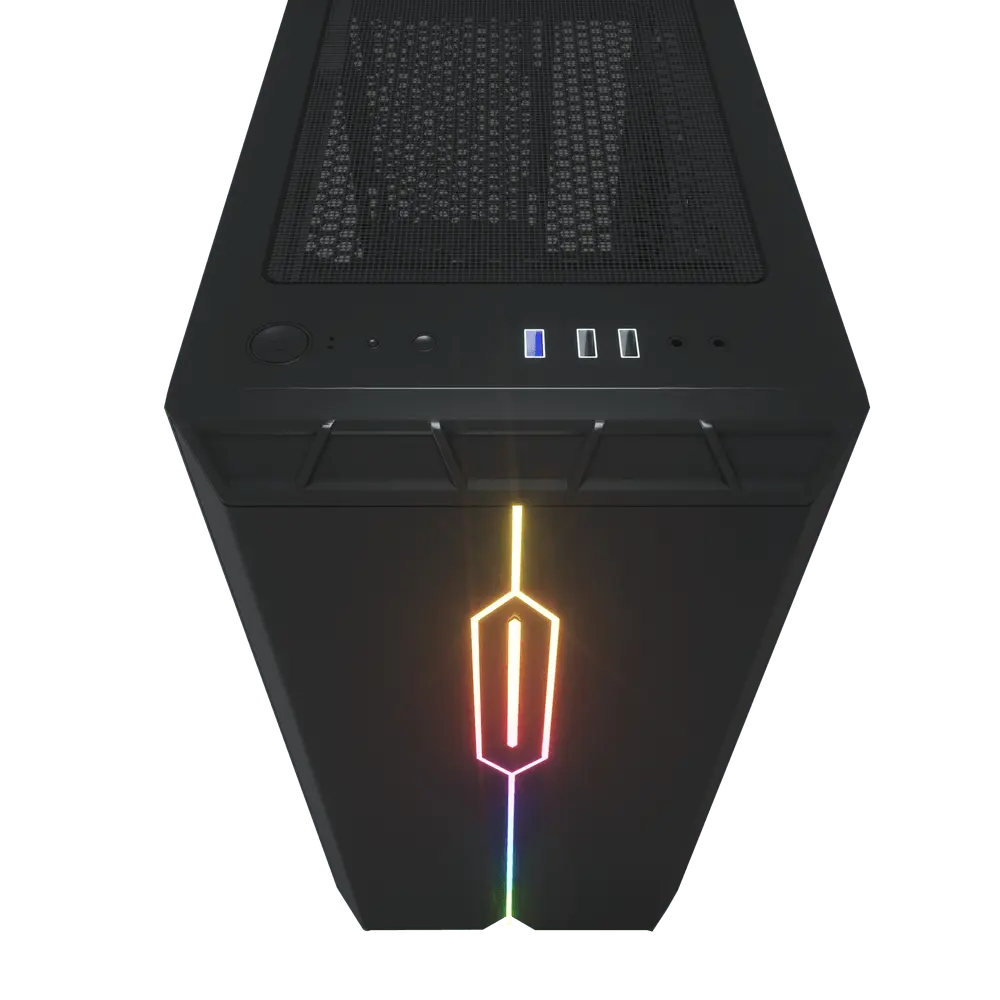 DARKFLASH DLM23 ATX CASE W/ MAGNETIC HINGED DOOR OPENING TEMPERED GLASS WINDOW (BLACK)