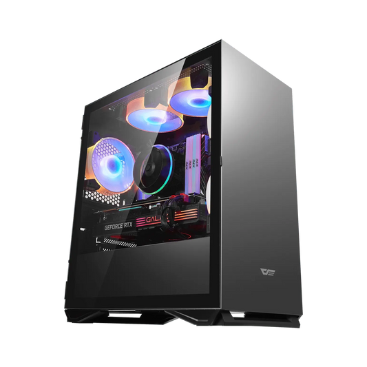 DARKFLASH DLM22 MICRO ATX CASE W/ MAGNETIC HINGED DOOR TEMPERED WINDOW