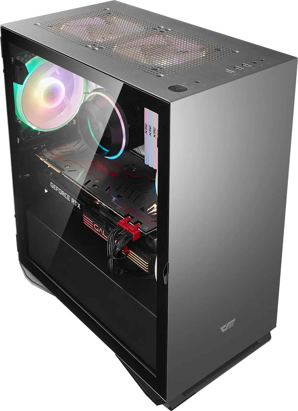 DARKFLASH DLM22 MICRO ATX CASE W/ MAGNETIC HINGED DOOR TEMPERED WINDOW