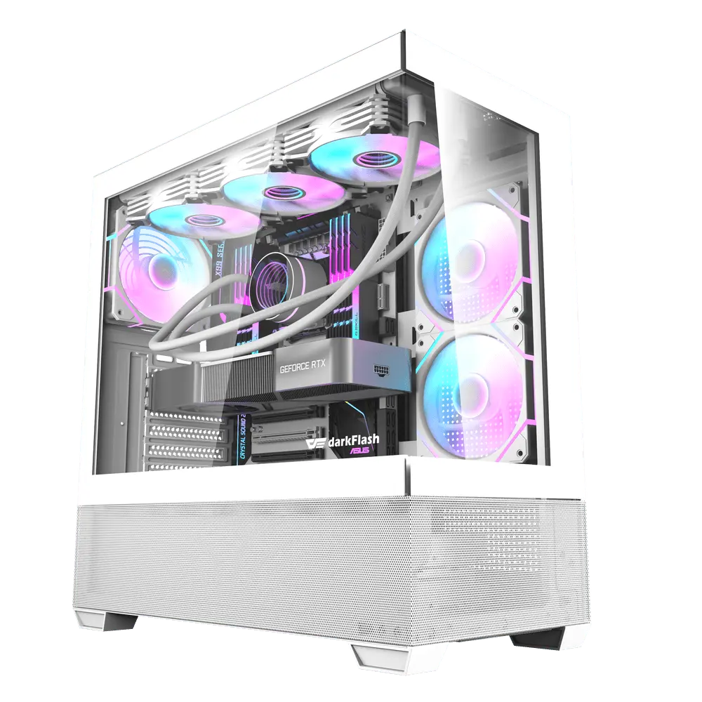 DARKFLASH DS900 ATX CASE W/ TEMPERED GLASS PANORAMIC SIDE