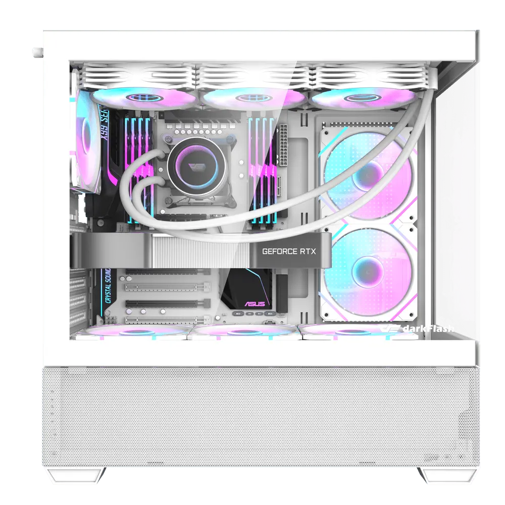 DARKFLASH DS900 ATX CASE W/ TEMPERED GLASS PANORAMIC SIDE