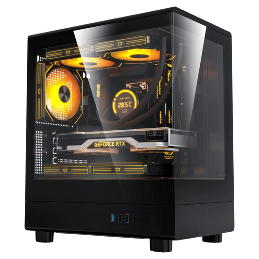 DARKFLASH DB330M M-ATX CASE W/TEMPERED GLASS PANORAMIC SIDE