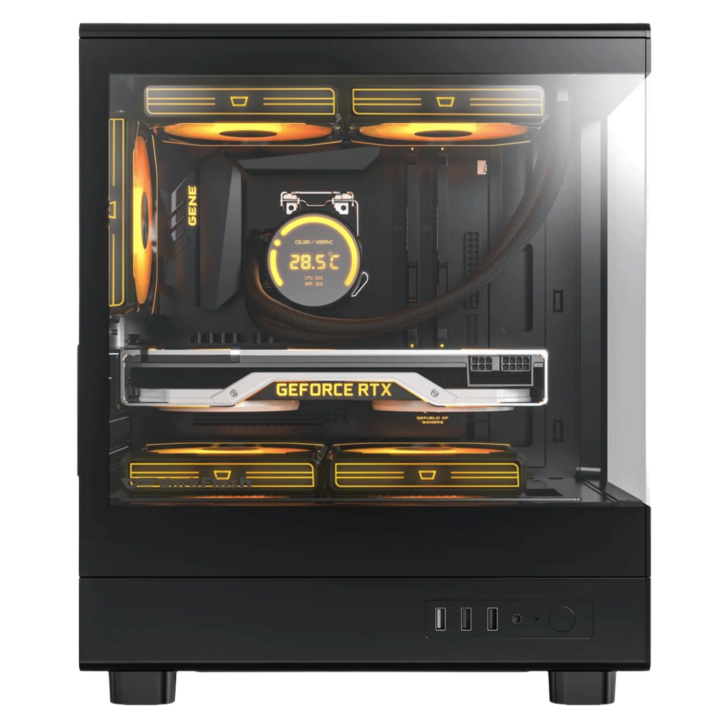 DARKFLASH DB330M M-ATX CASE W/TEMPERED GLASS PANORAMIC SIDE