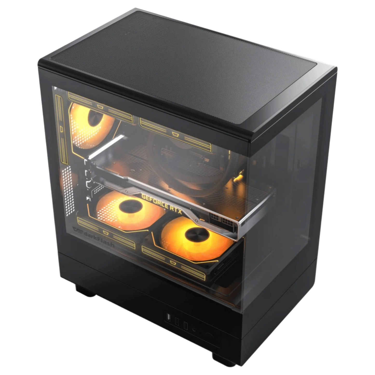 DARKFLASH DB330M M-ATX CASE W/TEMPERED GLASS PANORAMIC SIDE