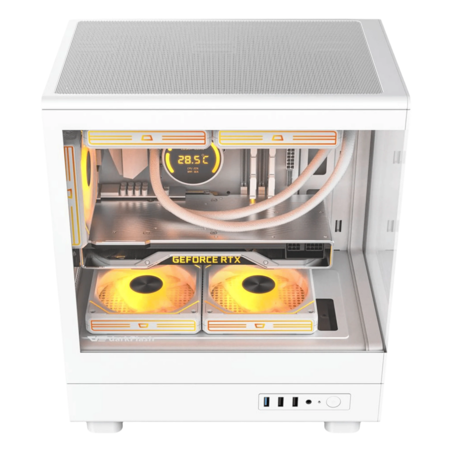 DARKFLASH DB330M M-ATX CASE W/TEMPERED GLASS PANORAMIC SIDE