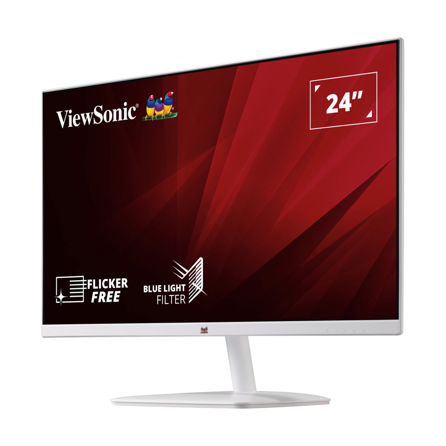 VIEWSONIC VA2430-H-W-6 23.8" WIDE FULL HD LED MONITOR WLMNT (VGA, HDMI) (WHITE)