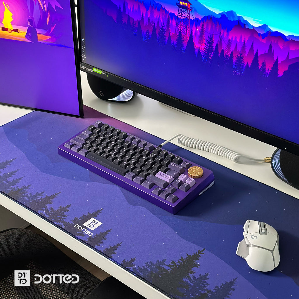 DOTTED MIDNIGHT SILHOUETTE 900X400MM DESK MAT (4MM)