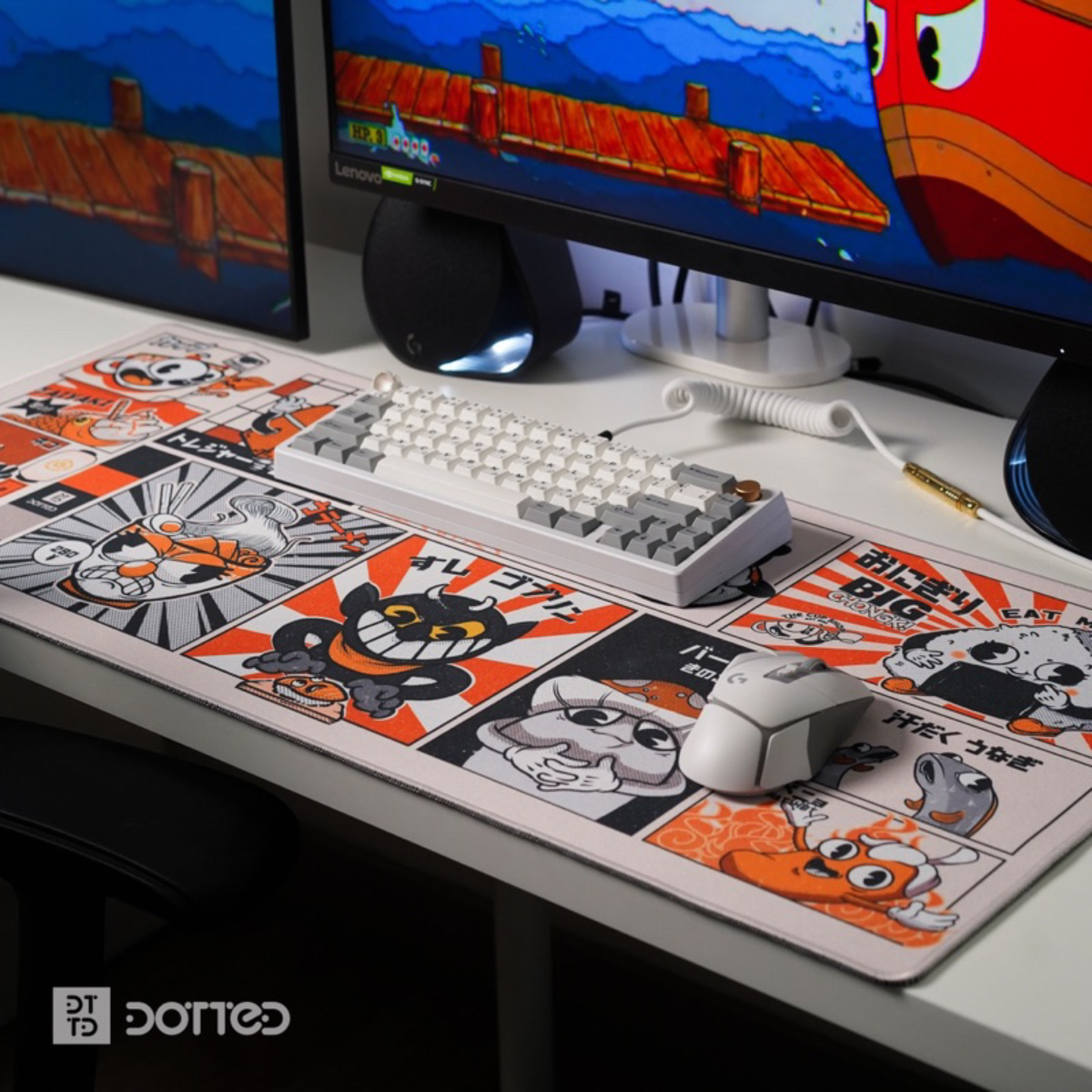DOTTED THE CUP SHOP 900X400MM DESK MAT (4MM)