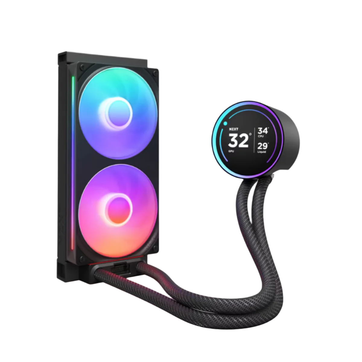 NZXT KRAKEN ELITE 240 RGB AIO LIQUID COOLER W/ LCD DISPLAY, RGB FANS