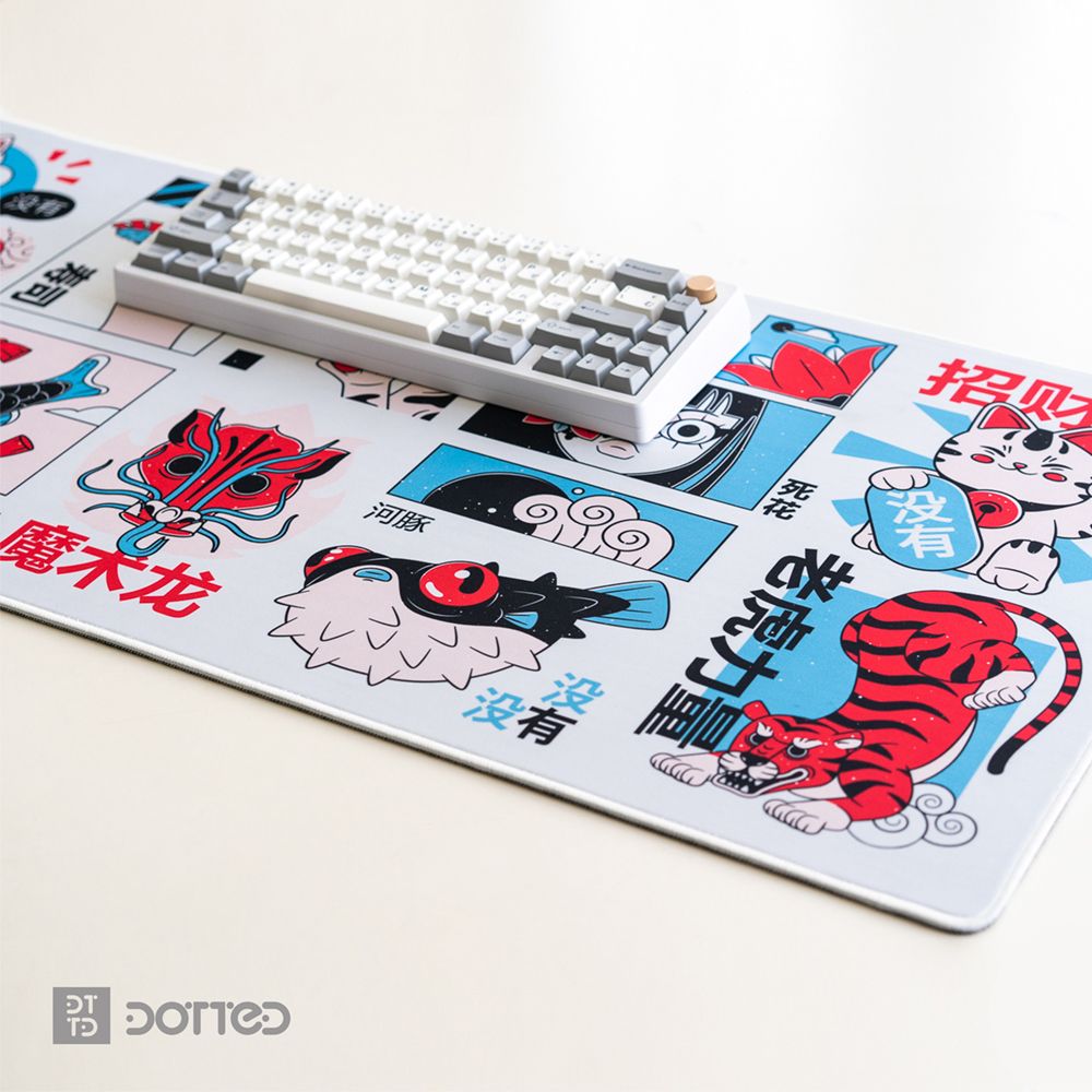DOTTED AKIRA 900X400MM DESK MAT (4MM)