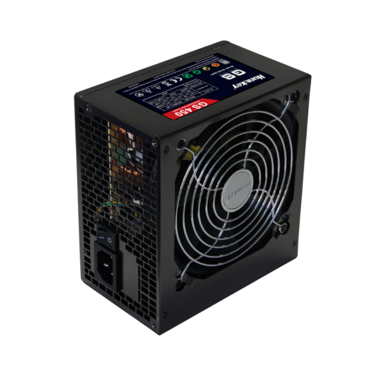 HUNTKEY GS450 350W, 120MM FAN, ACTIVE PFC, 80-PLUS CERTIFIED PSU