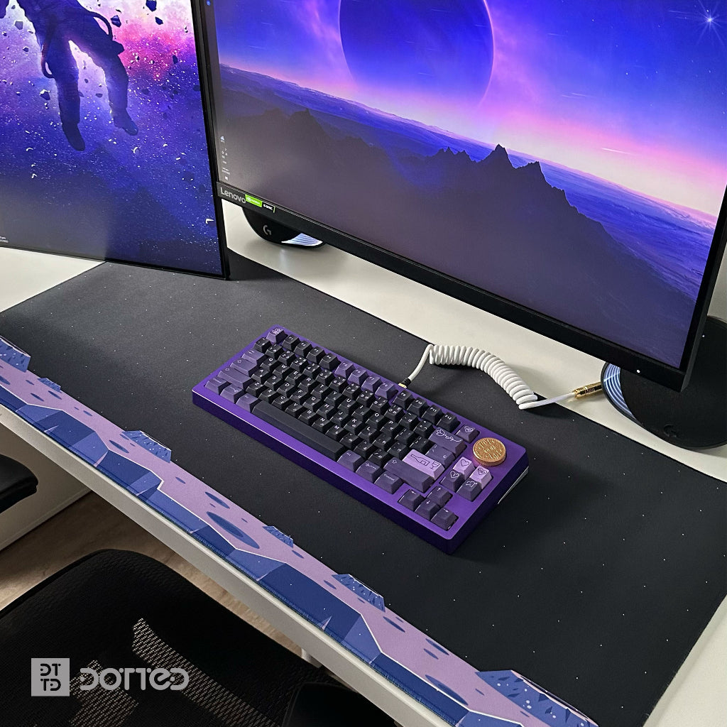 DOTTED LUNAR ROCK 900X400MM DESK MAT (4MM)