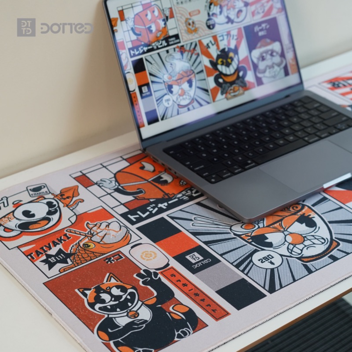 DOTTED THE CUP SHOP 900X400MM DESK MAT (4MM)