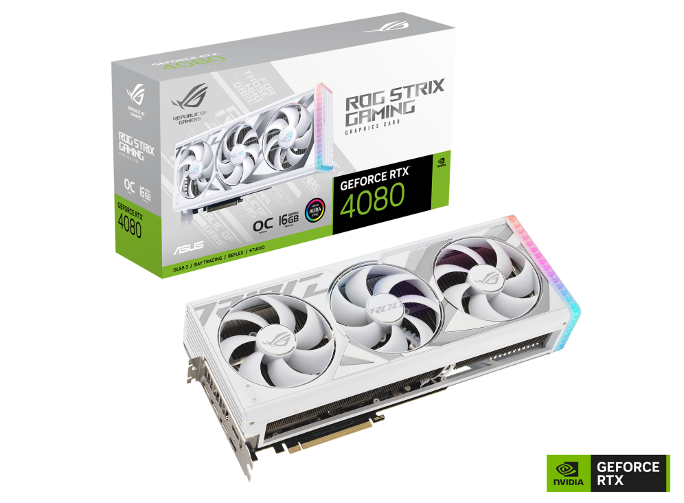ASUS RTX 4080 16GB 256BIT GDDR6X ROG STRIX O16G-WHITE (2XHDMI, 3XDP)
