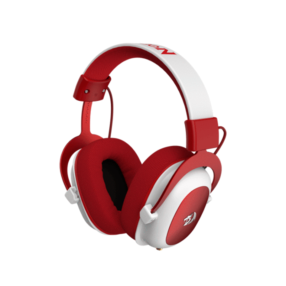 REDRAGON ZEUS2 7.1 VRTUAL SURROUND GMG HDST (PC, PS4, XBX ONE, NINTENDO SWTCH, MOBL) (WHITE/RED)