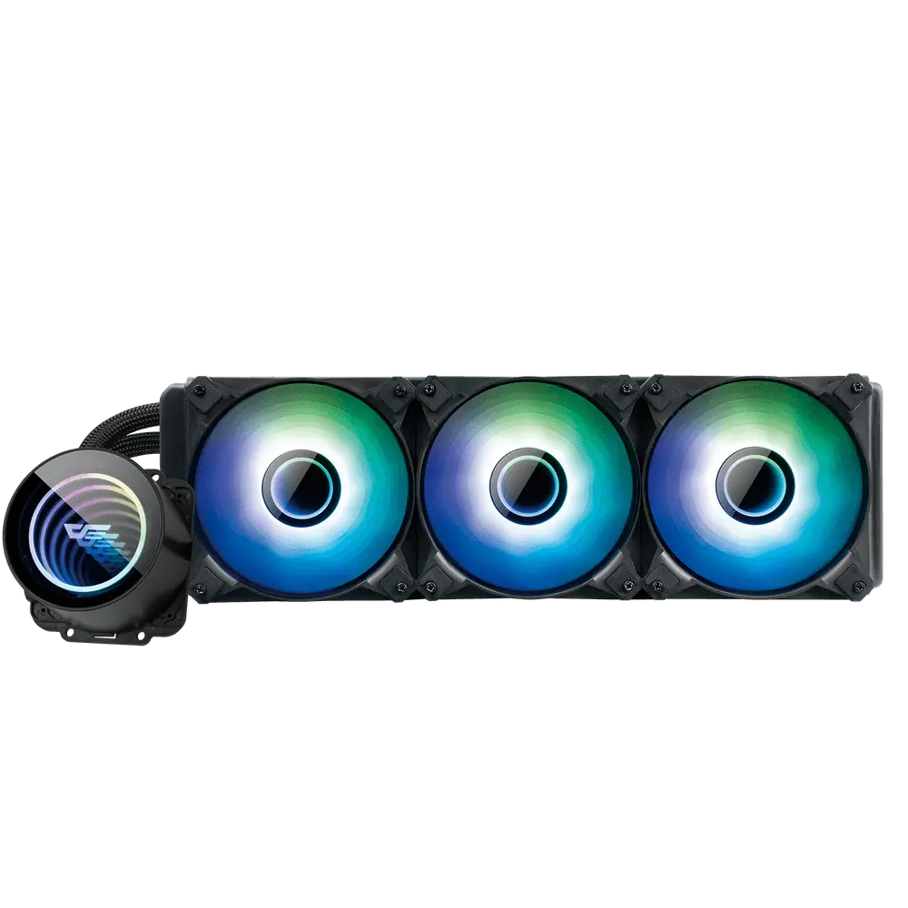 DARKFLASH TWISTER DX360 V2 ARGB AIO 360MM LIQUID CPU COOLER (LGA1700 READY) (BLACK)