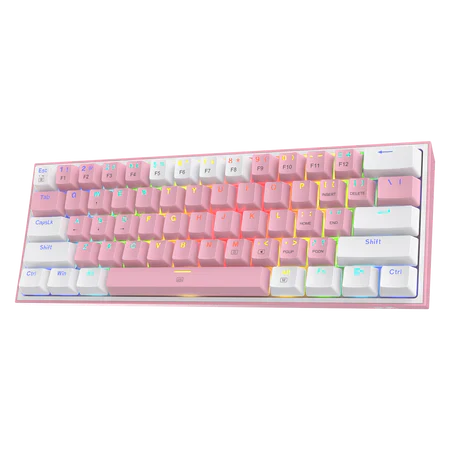 REDRAGON FIZZ RGB WIRED 60% MECHANICAL GAMING KEYBOARD (RED SWITCH/SWAPPBL)