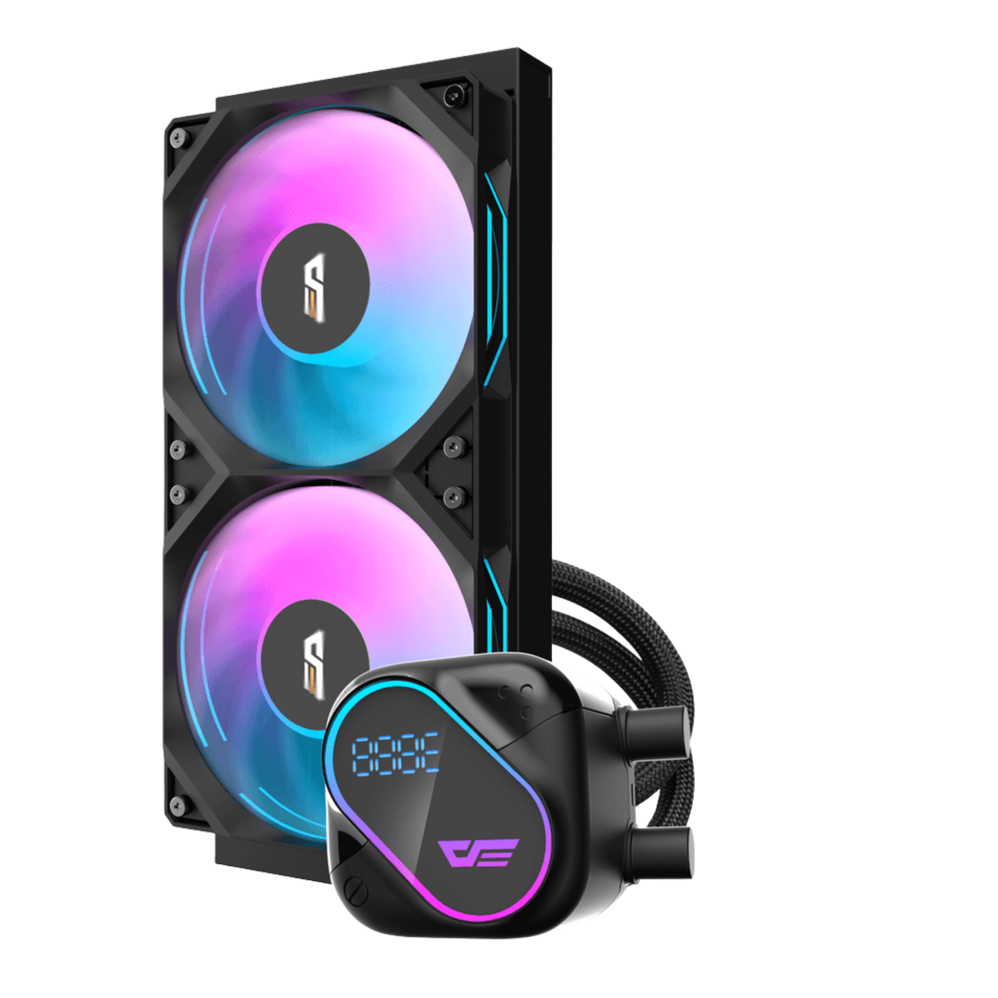DARKFLASH EXPLORE DO240 ARGB AIO 240MM LIQUID CPU COOLER W/ DIGITAL DISPLAY
