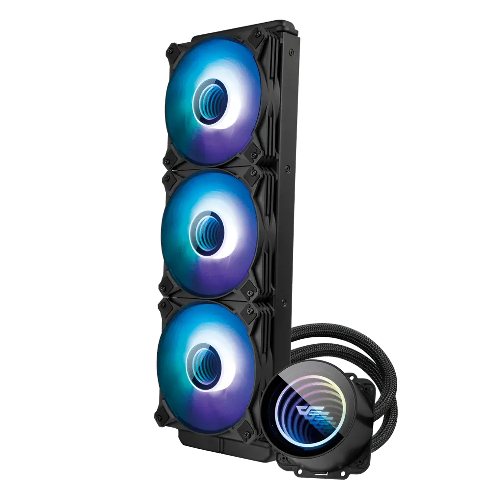 DARKFLASH TWISTER DX360 V2 ARGB AIO 360MM LIQUID CPU COOLER (LGA1700 READY) (BLACK)