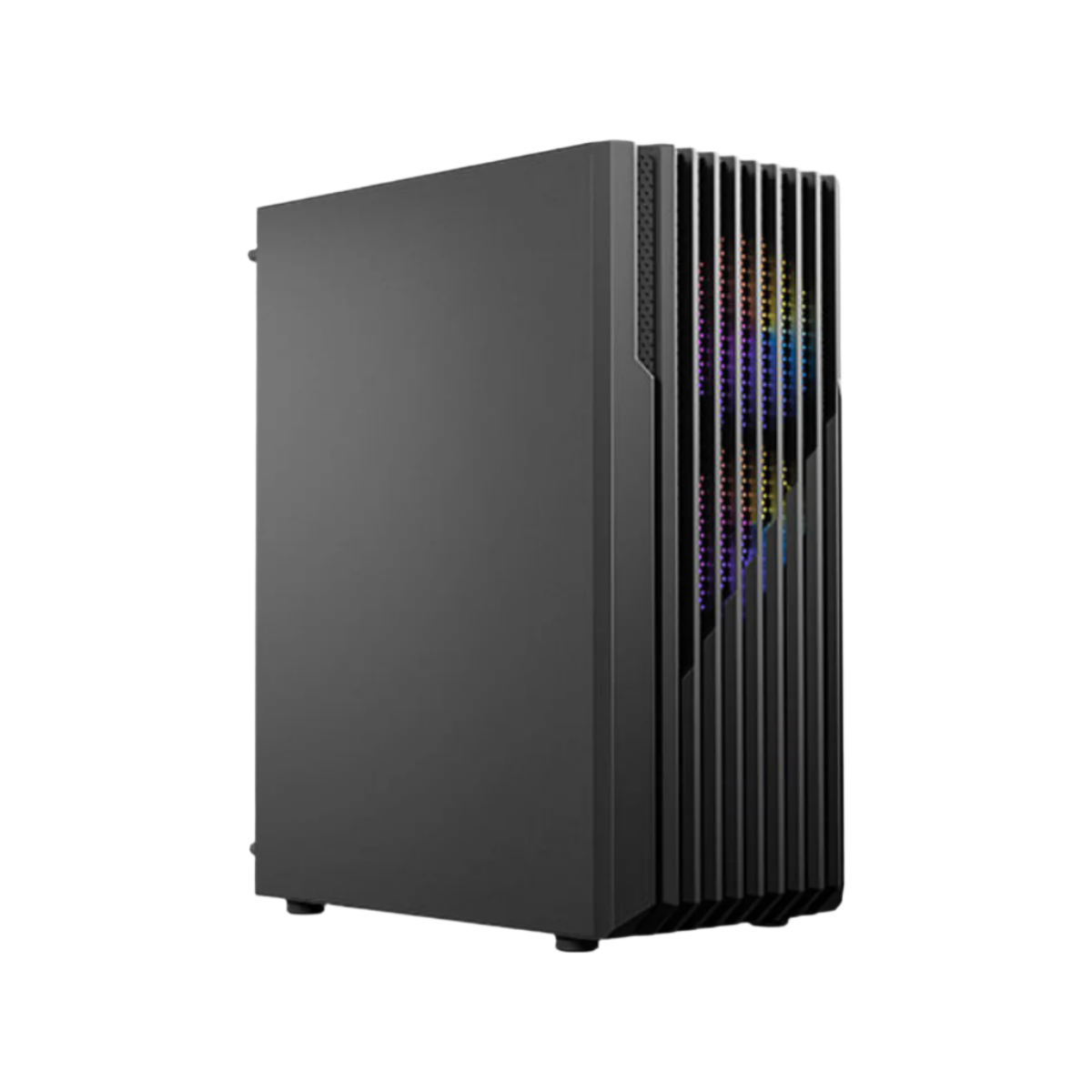 ANTEC AX22 ELITE MID TOWER CASE W/ TEMPERED GLASS SIDE PANEL, 4 RGB FANS (BLACK)