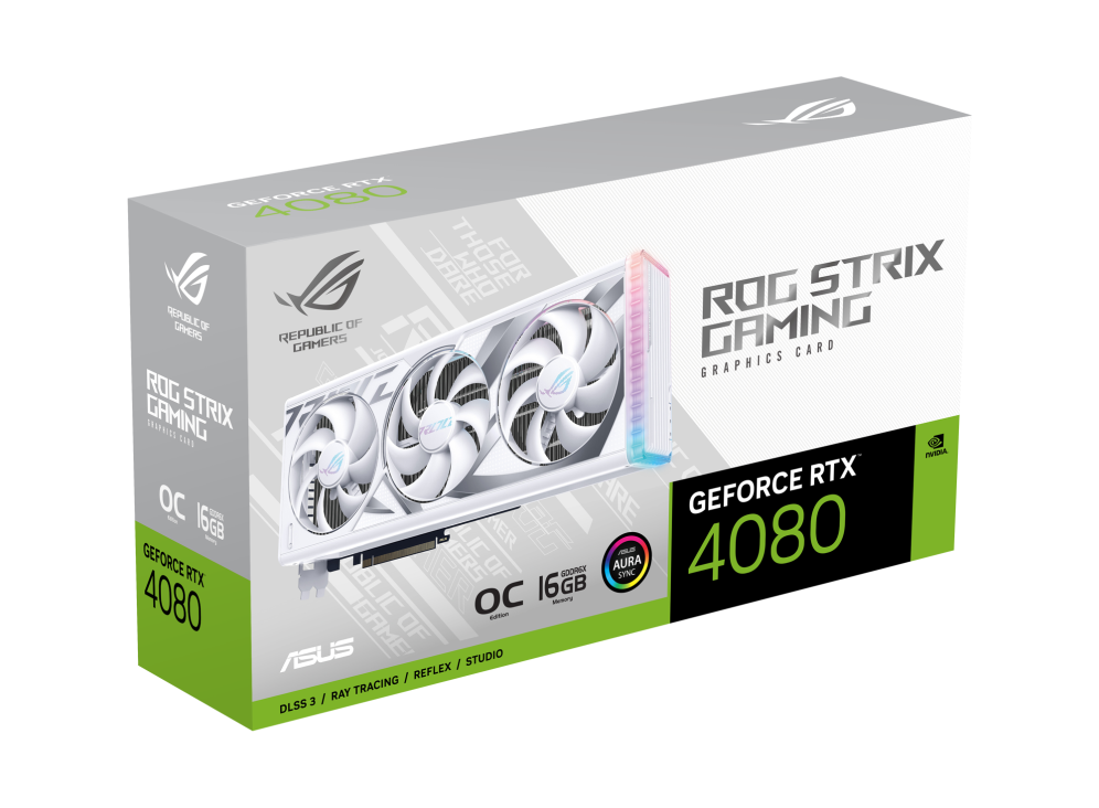 ASUS RTX 4080 16GB 256BIT GDDR6X ROG STRIX O16G-WHITE (2XHDMI, 3XDP)